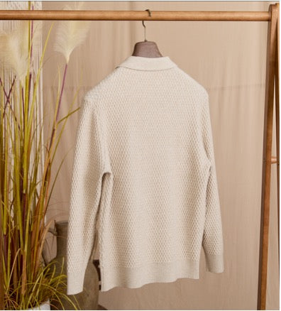 HUSS Textured Polo Knit