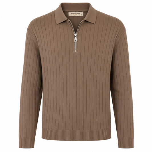 Ribbed Zip Sweater