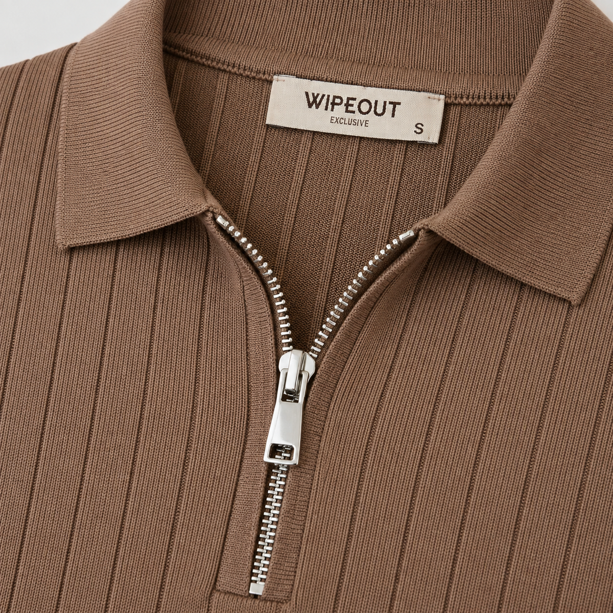 Ribbed Zip Sweater